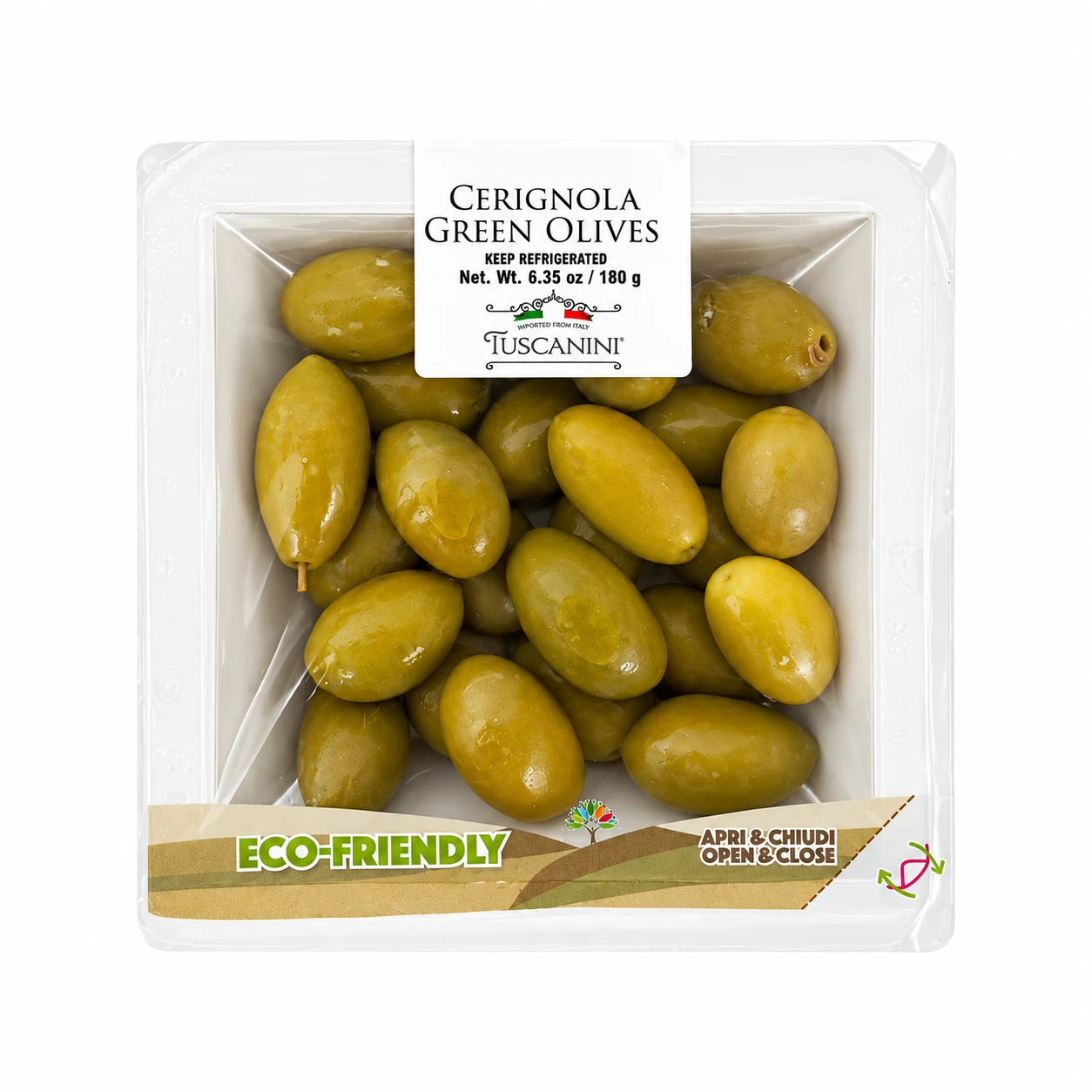 Green Cerignola Olives Tray — enhanced original product photograph