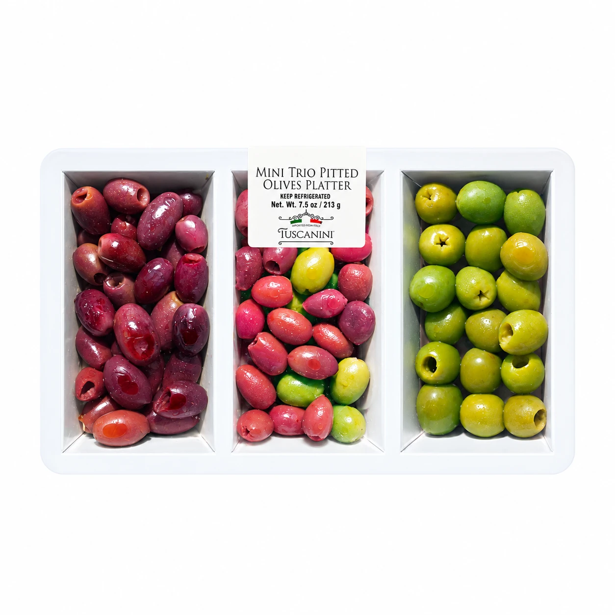 Pitted Olive Trio Trays — enhanced original product photograph