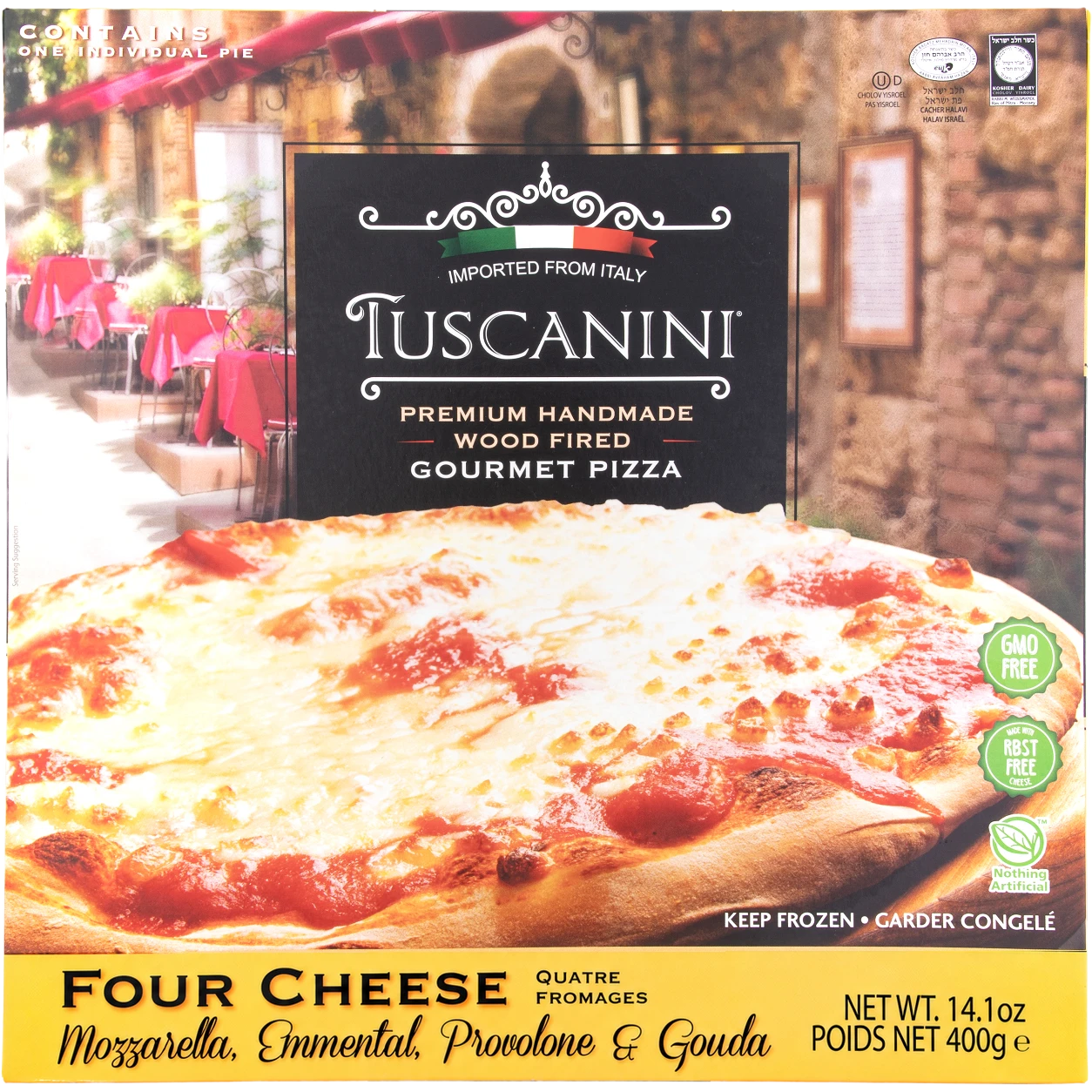 Four Cheese Pizza — enhanced original product photograph