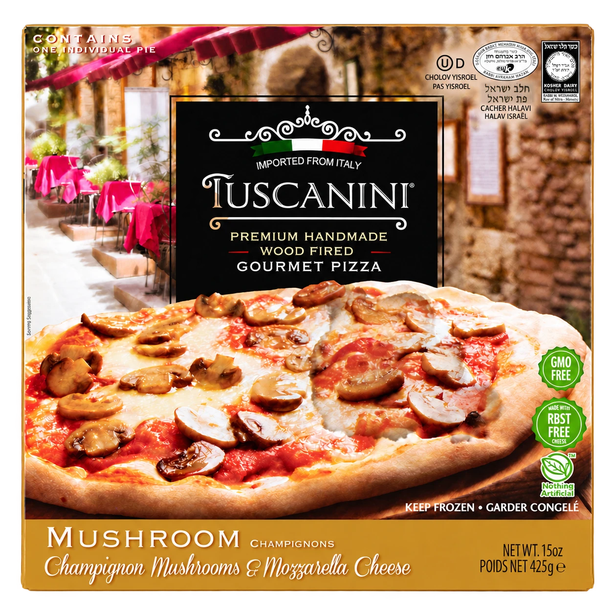 Mushroom Pizza — enhanced original product photograph