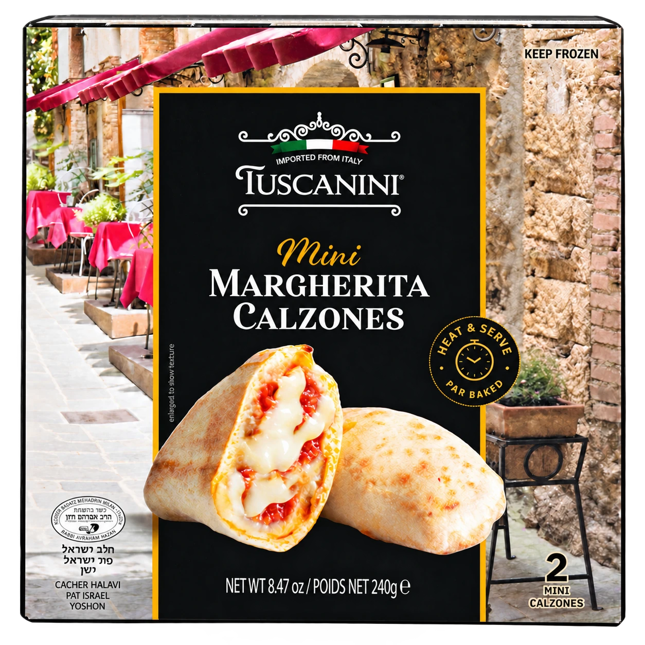 Mini Margherita Calzones — enhanced original product photograph