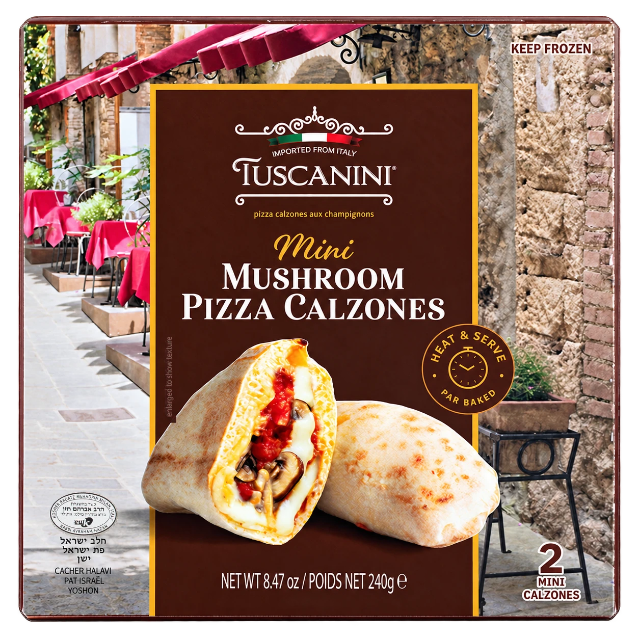 Mini Mushroom Pizza Calzones — enhanced original product photograph