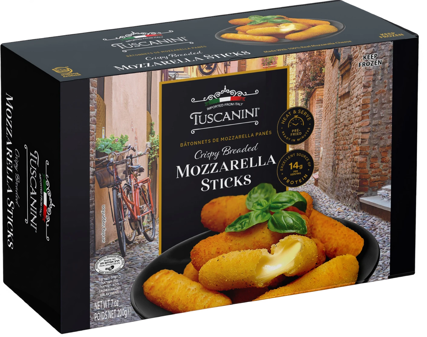 Breaded Mozzarella Sticks — enhanced original product photograph