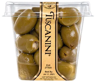 Pitted Olives with Crushed Garlic