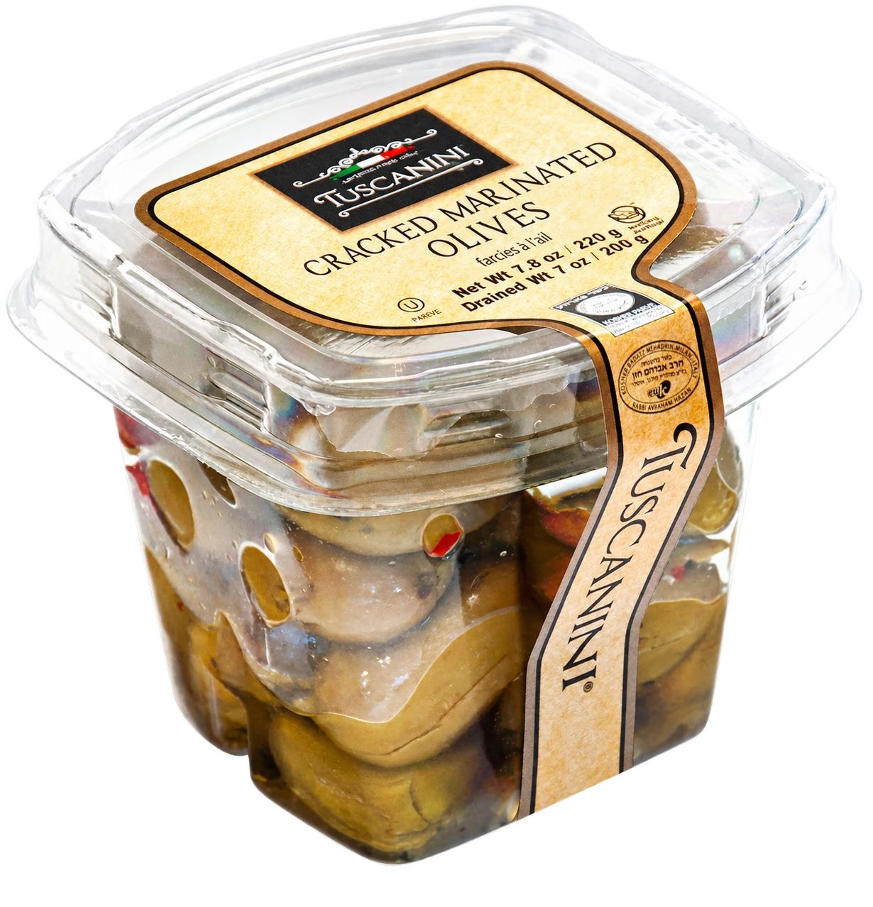 Cracked Marinated Olives — enhanced original product photograph