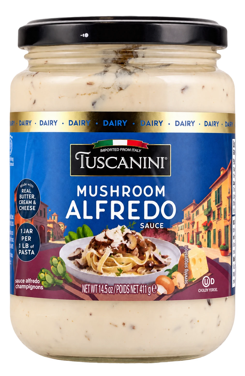 Mushroom Alfredo Sauce — enhanced original product photograph