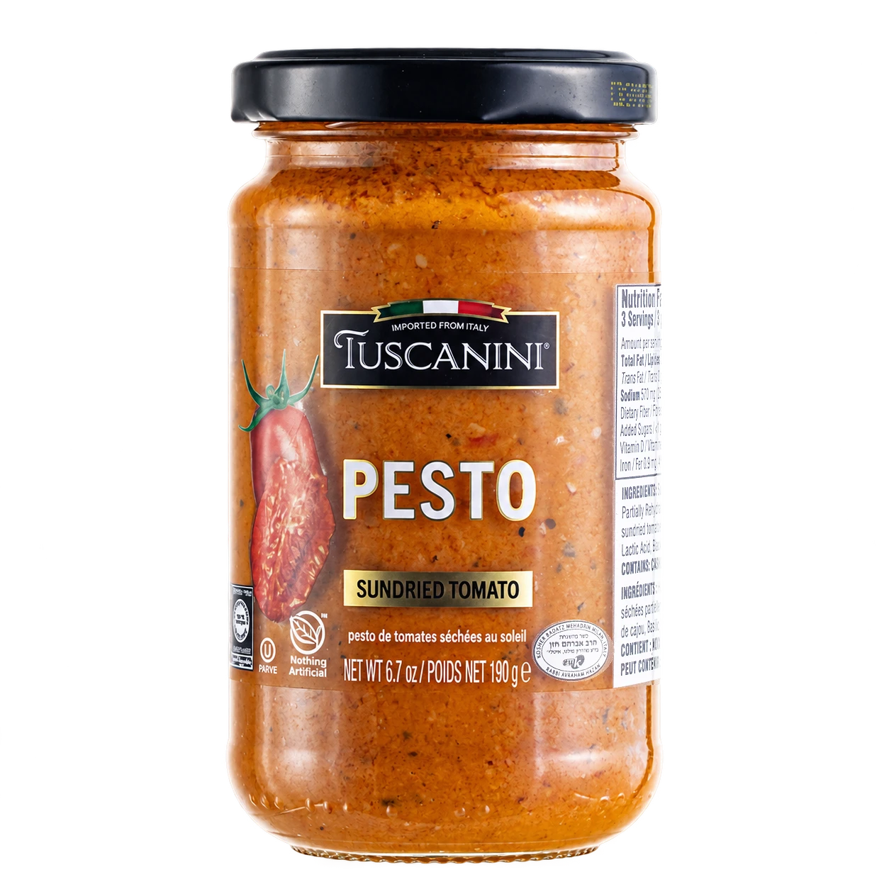 Sun-Dried Tomato Pesto — enhanced original product photograph