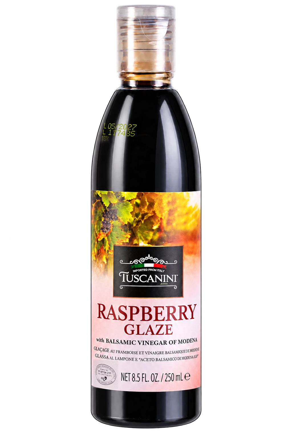 Raspberry Balsamic Vinegar Glaze of Modena — enhanced original product photograph