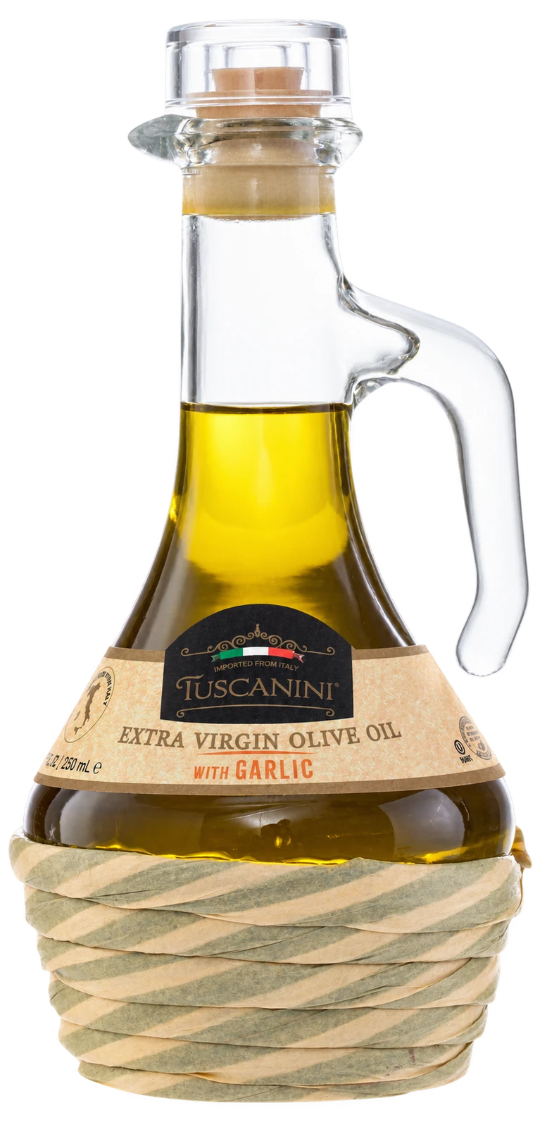 Extra Virgin Olive Oil with Garlic — enhanced original product photograph