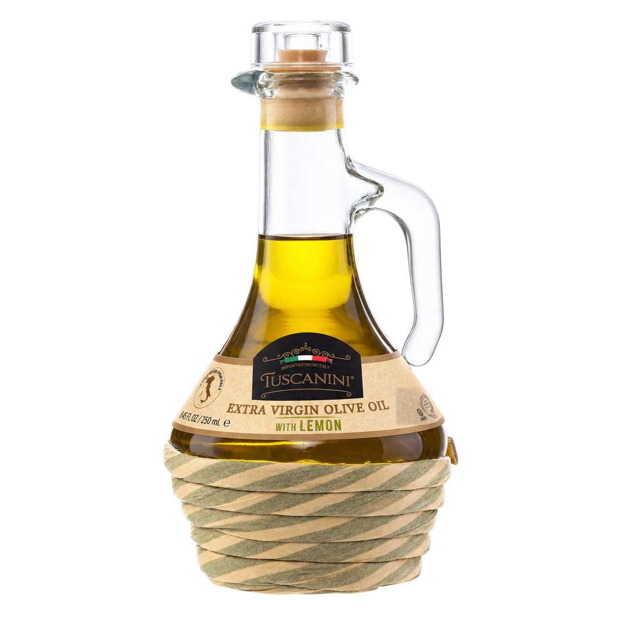 Extra Virgin Olive Oil with Lemon — enhanced original product photograph