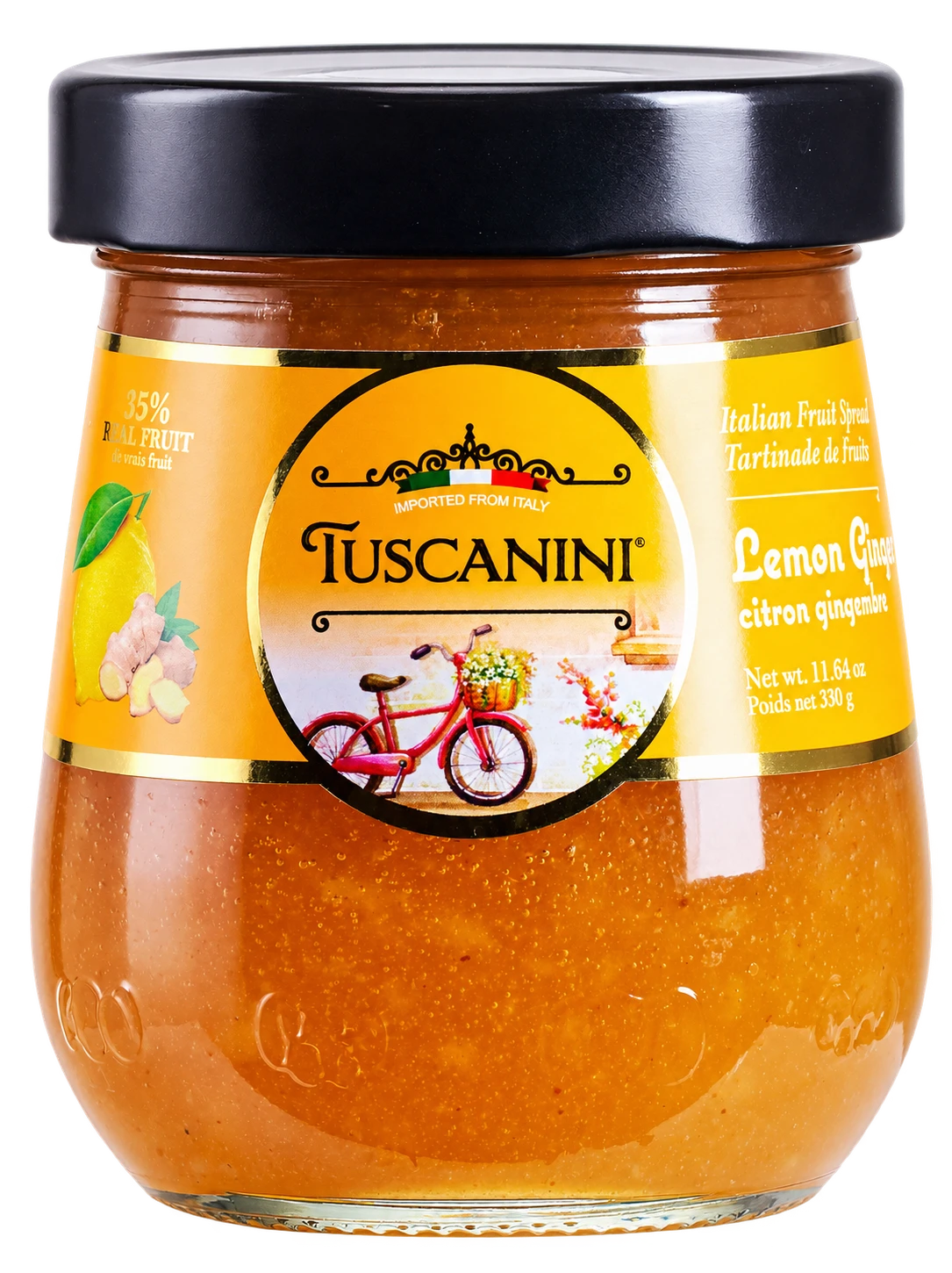 Lemon Ginger Fruit Spread Preserves — enhanced original product photograph