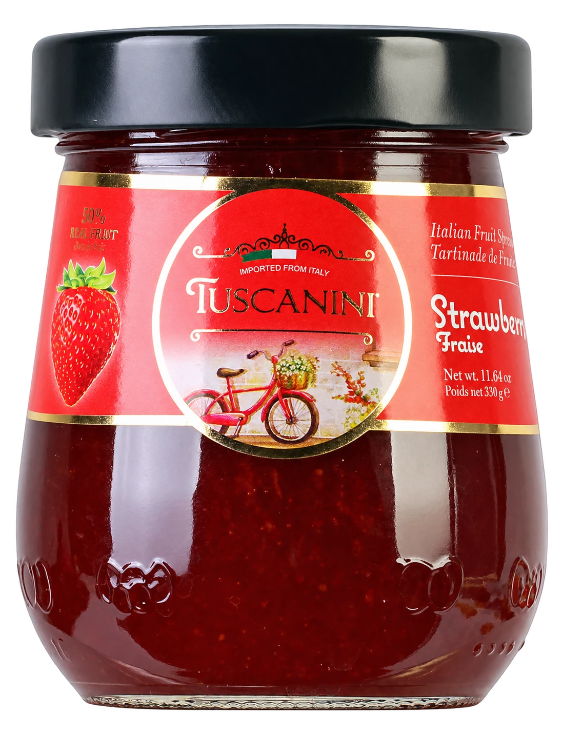 Strawberry Fruit Spread Preserves — enhanced original product photograph