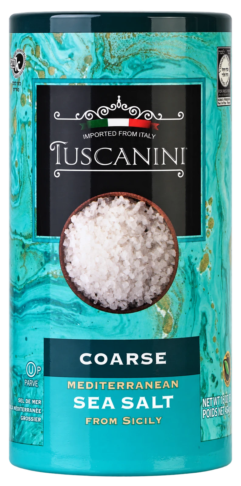 Coarse Mediterranean Sea Salt — enhanced original product photograph