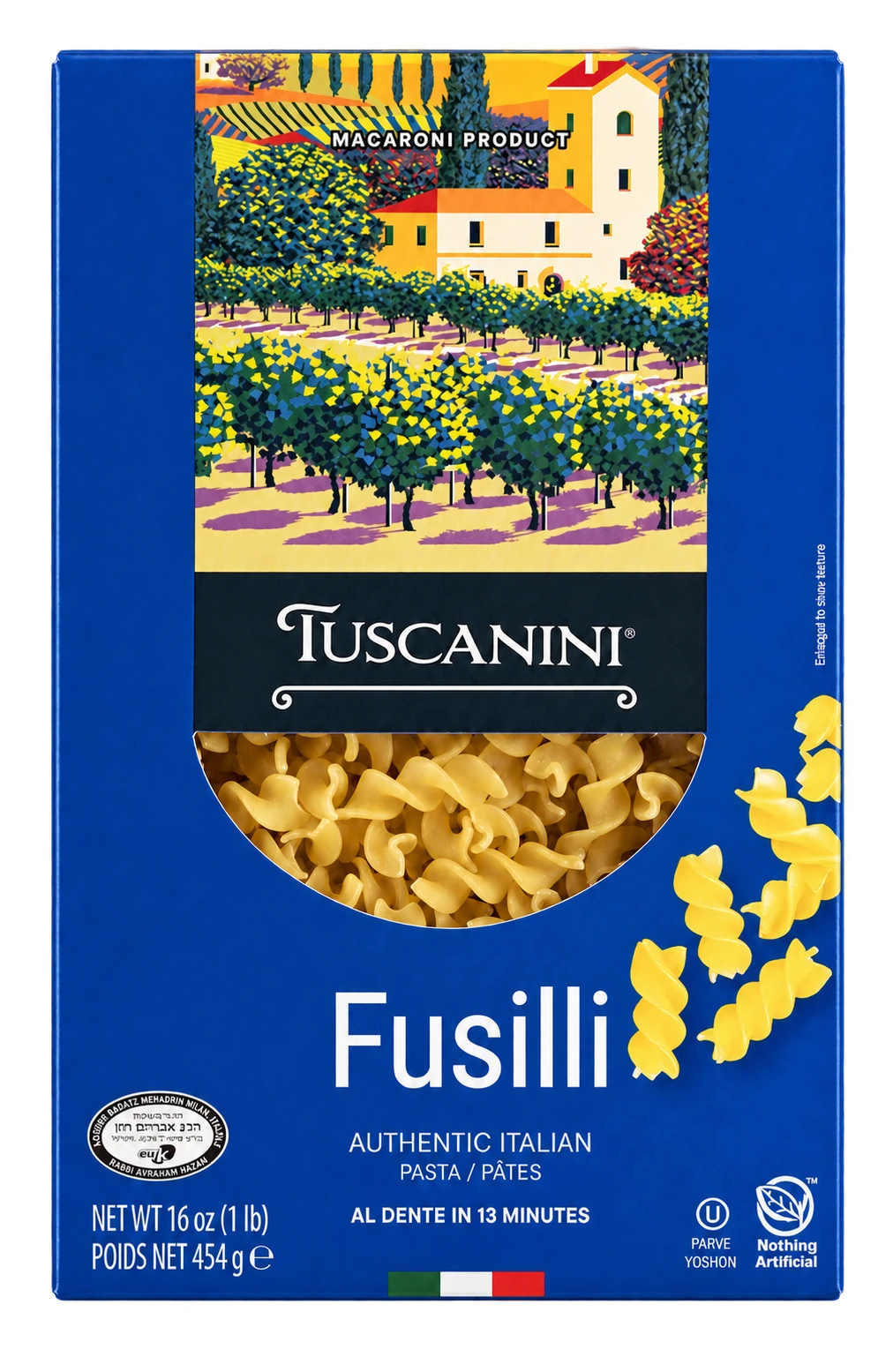 Fusilli Pasta — enhanced original product photograph