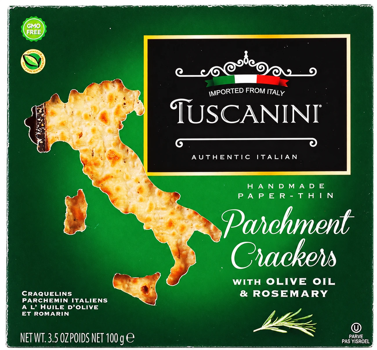 Rosemary Parchment Crackers — enhanced original product photograph