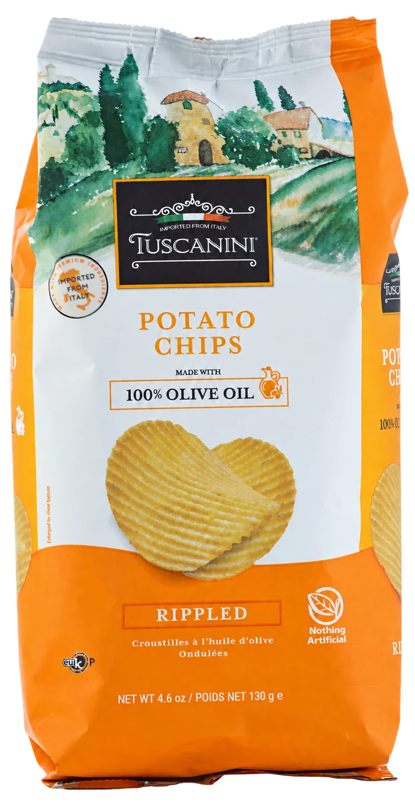Rippled Olive Oil Potato Chips — enhanced original product photograph