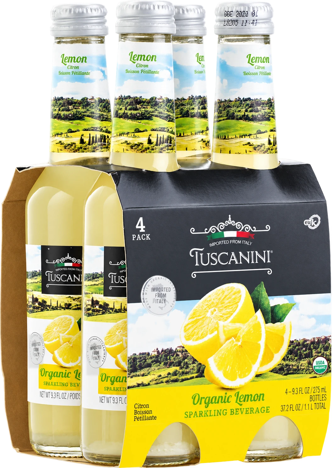 Organic Sparkling Lemon — enhanced original product photograph