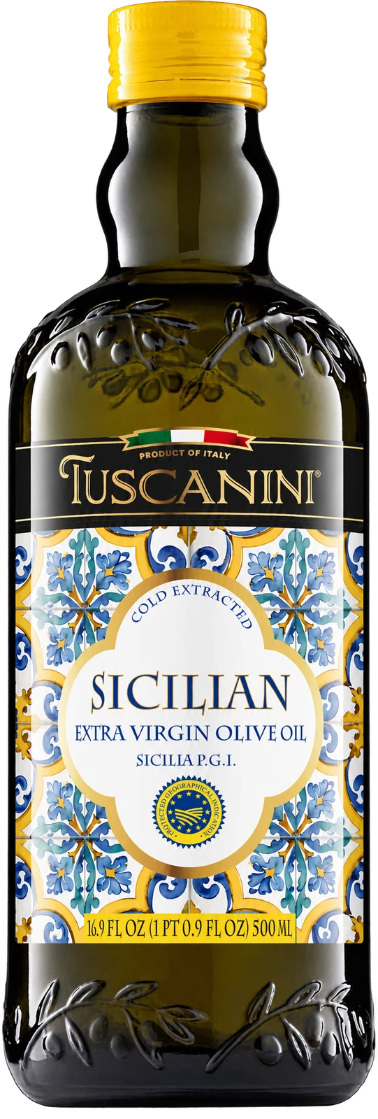 Sicilian Extra Virgin Olive Oil — enhanced original product photograph