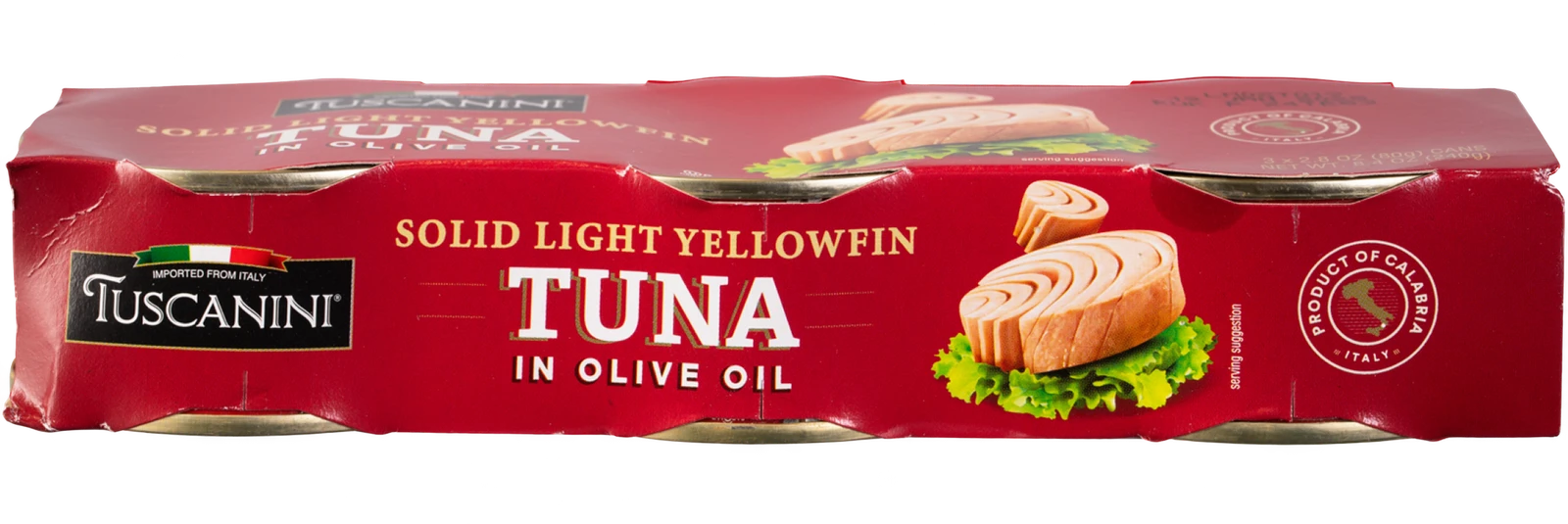 Solid Light Tuna in Olive Oil - Three Pack — enhanced original product photograph
