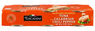 Solid Light Tuna in Olive Oil with Chili Peppers - Three Pack