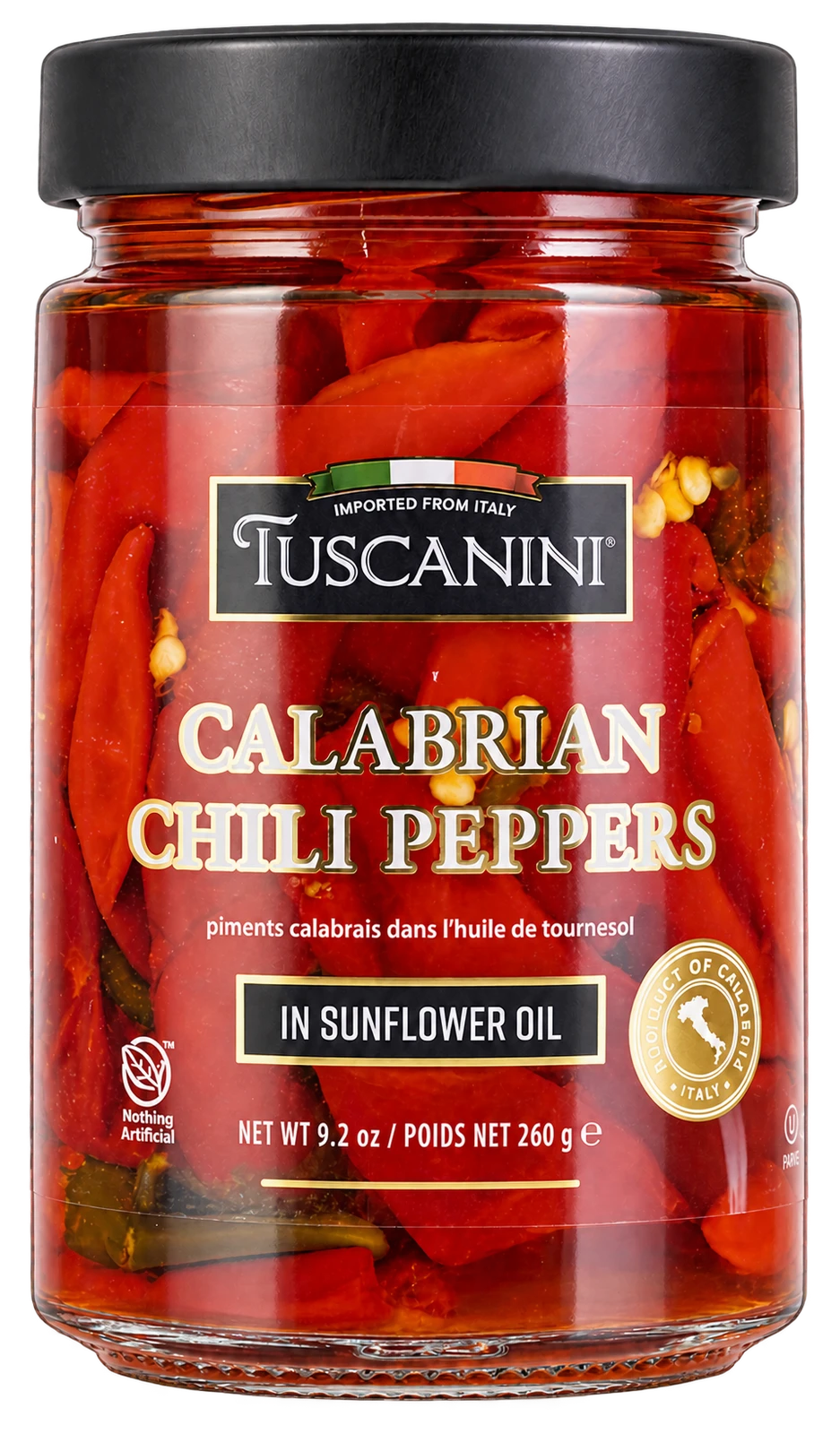 Calabrian Chili Peppers in Oil — enhanced original product photograph