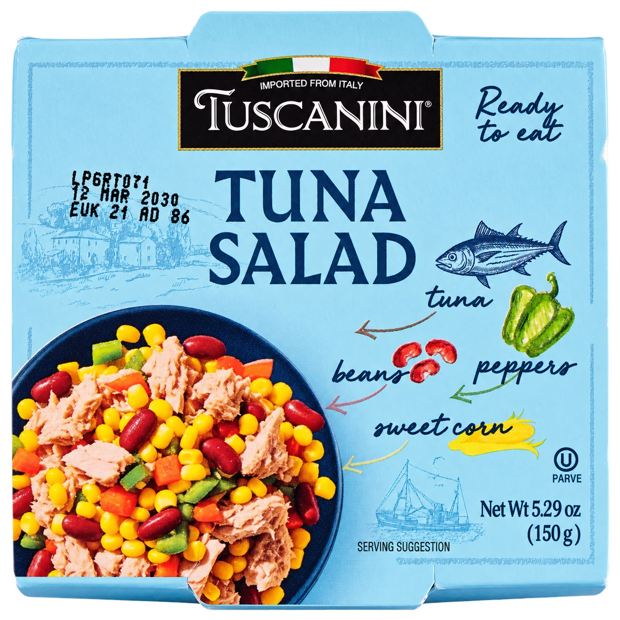 Tuna Salad with Corn, Beans & Peppers — enhanced original product photograph