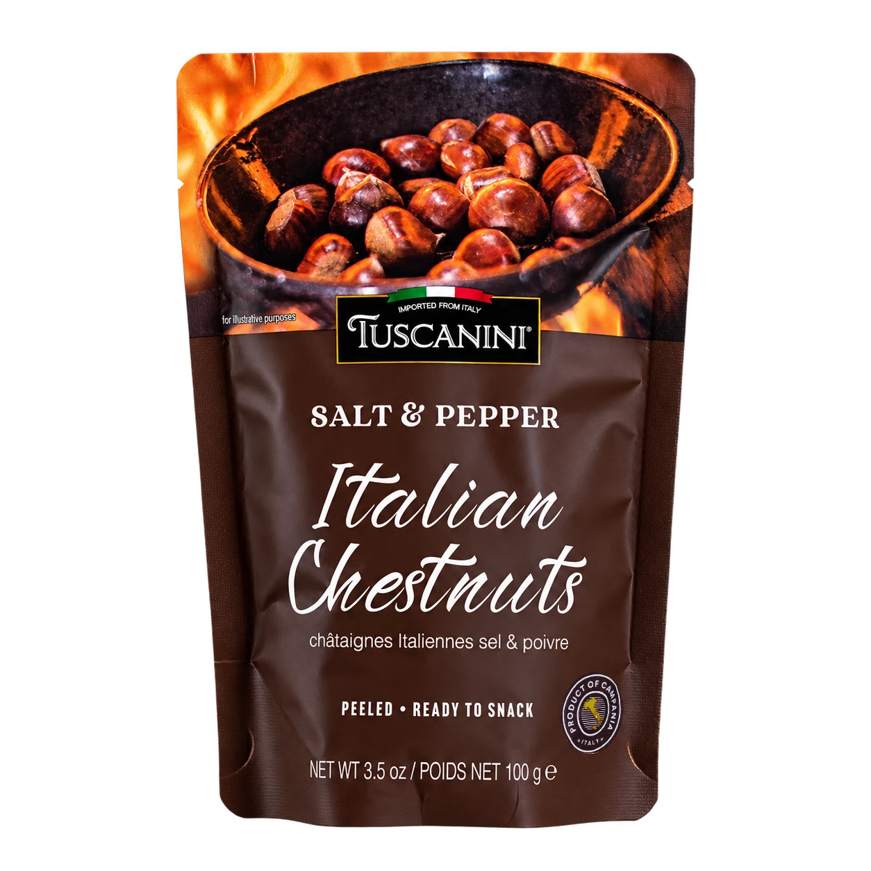 Roasted Chestnuts with Salt & Black Pepper — enhanced original product photograph