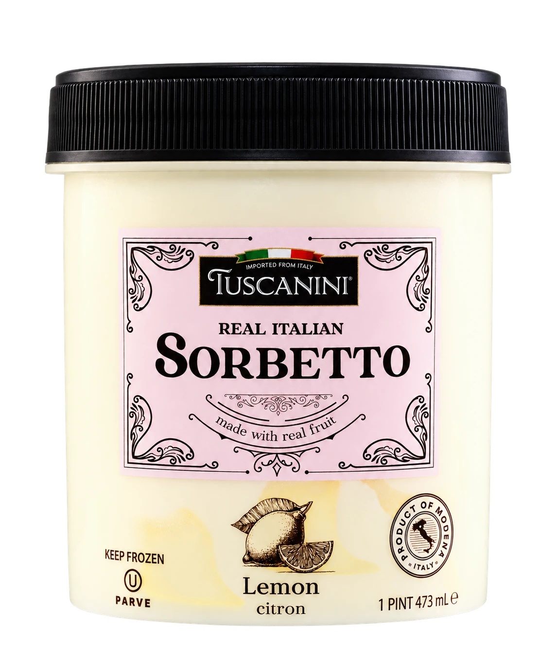 Lemon Sorbetto — enhanced original product photograph