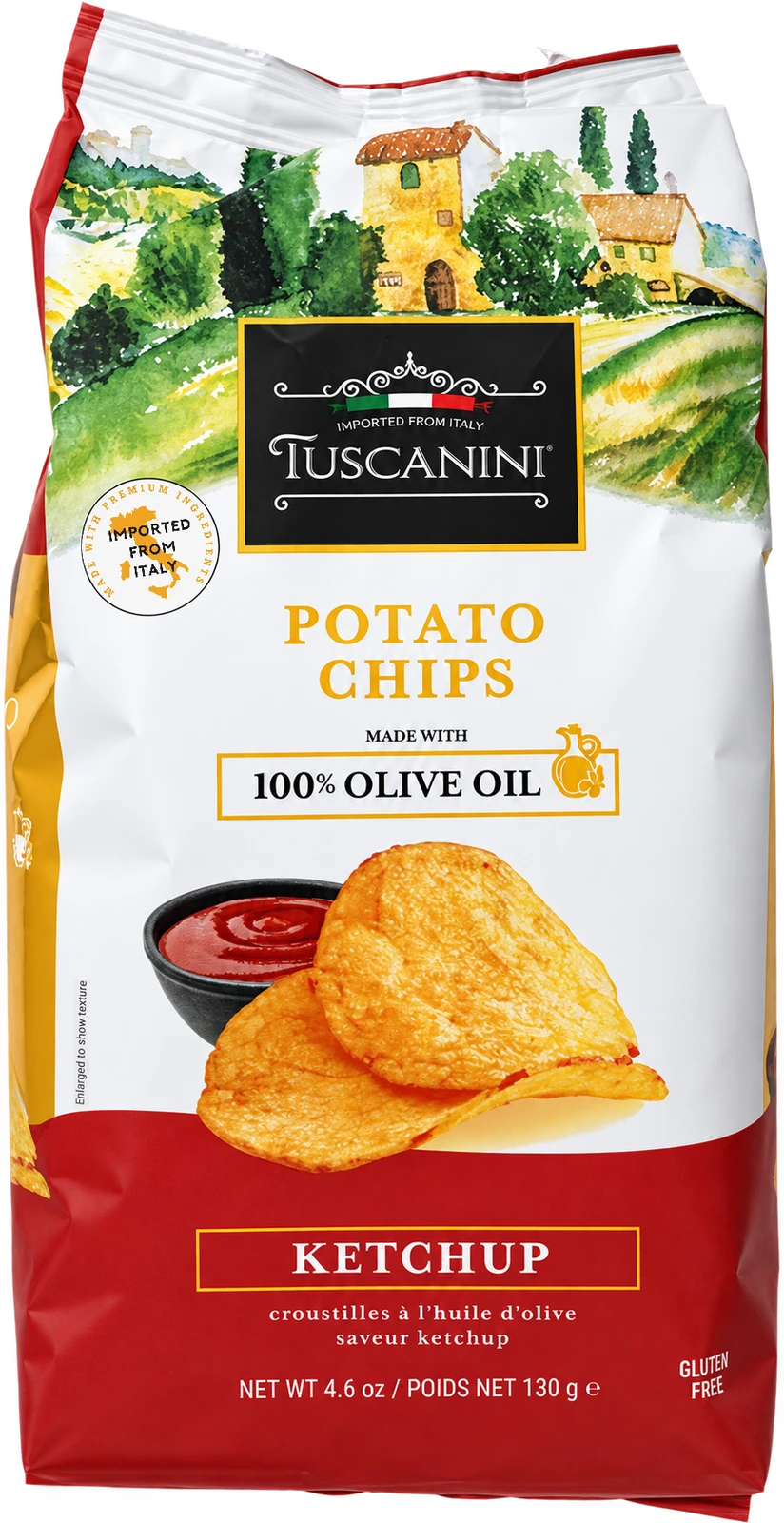 Ketchup Potato Chips — enhanced original product photograph