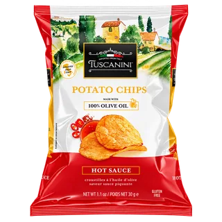 Hot Sauce Potato Chips Snack Bag