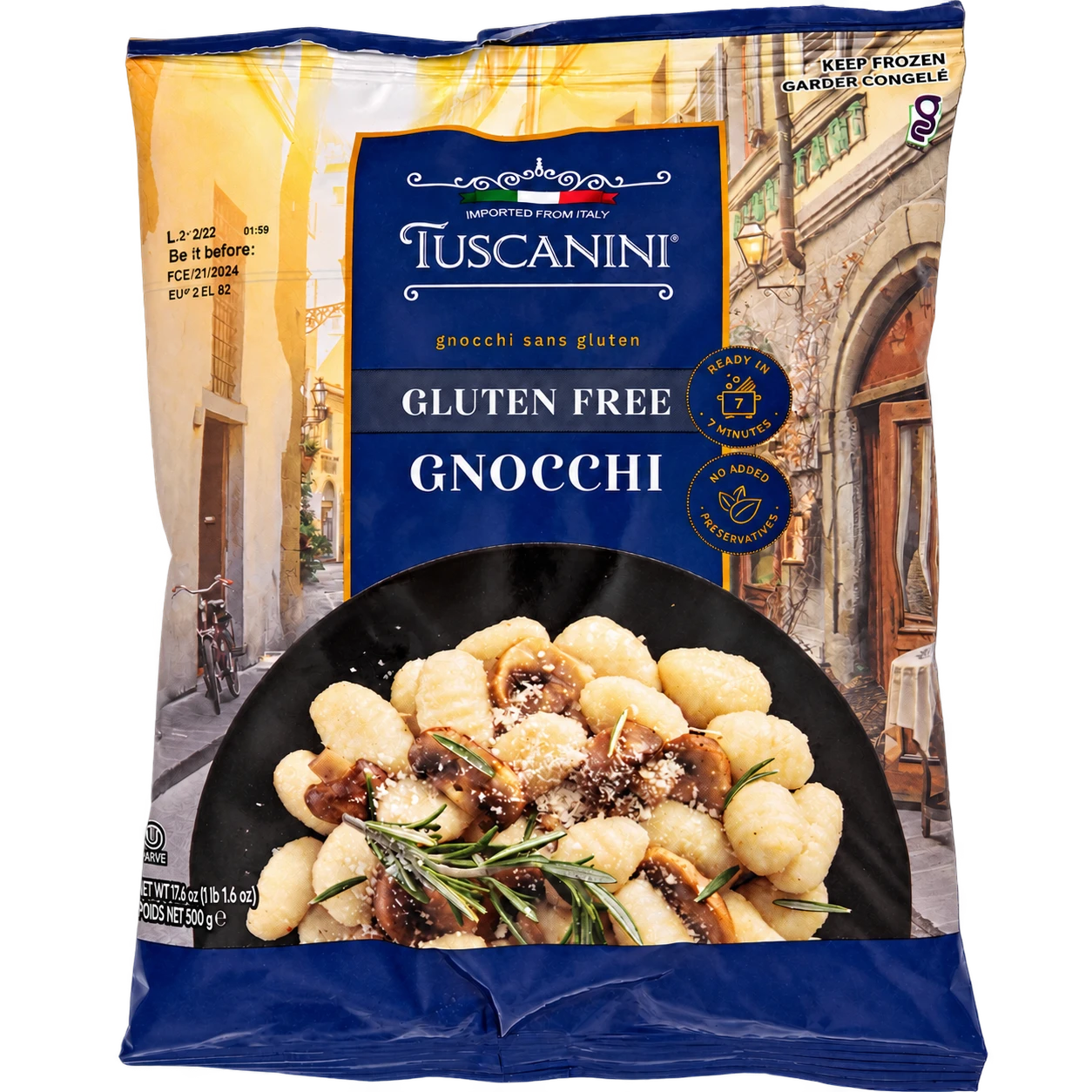 Frozen Gluten Free Potato Gnocchi — enhanced original product photograph