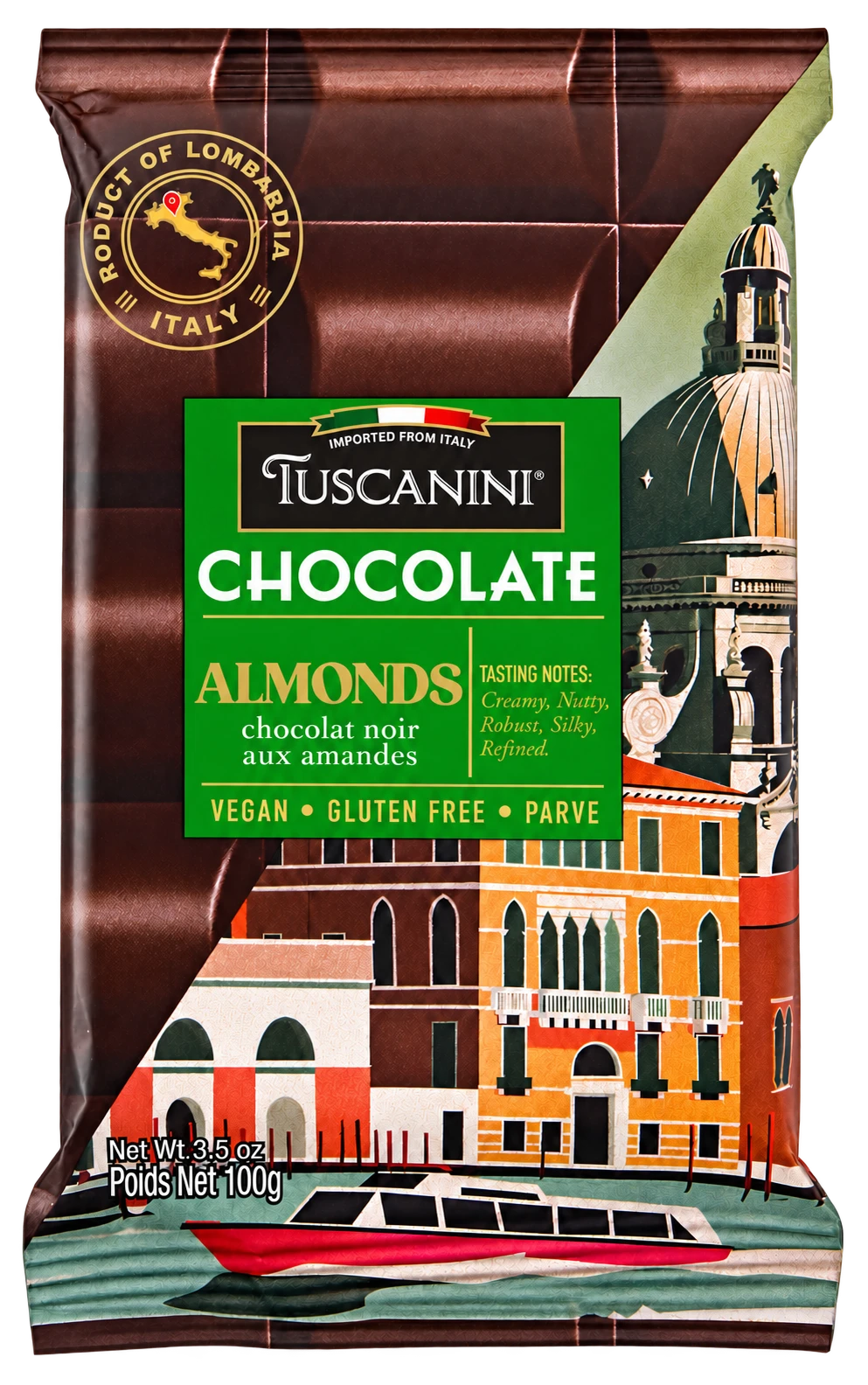 Chocolate Bar with Almonds — enhanced original product photograph