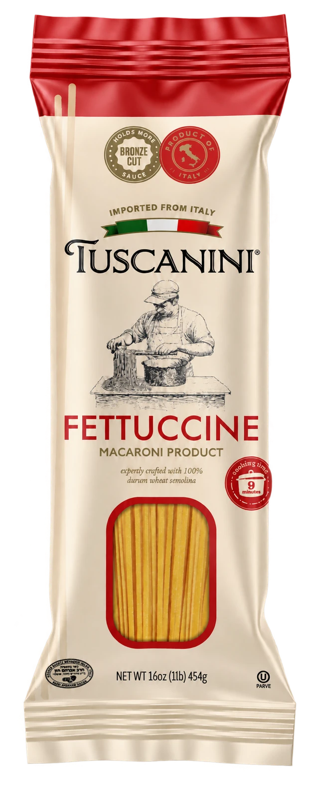 Bronze Cut Fettuccine — enhanced original product photograph