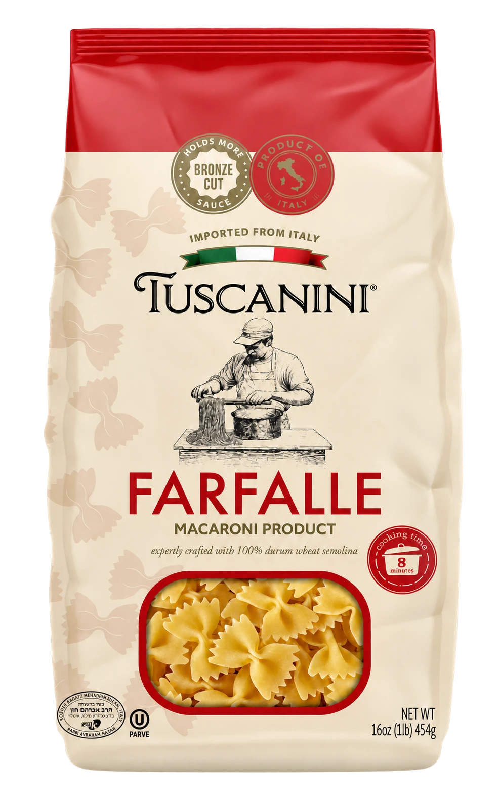 Bronze Cut Farfalle — enhanced original product photograph